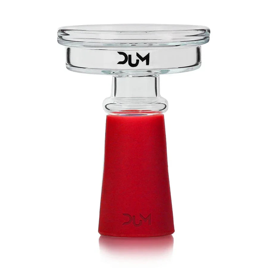 Dum Fireplace Wind Bowl glazen waterpijp tabakskop rood zijaanzicht