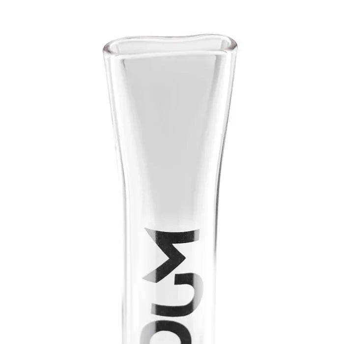 Dum glazen shisha mondstuk 60 cm - detail van het glas en de platte punt