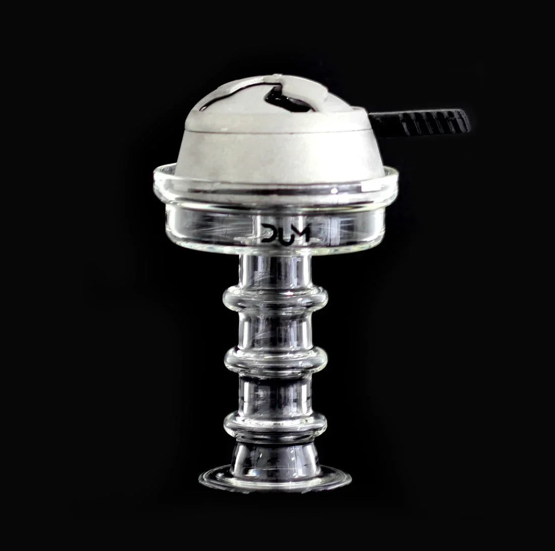 Dum Ideally shisha tabakskop van laboratoriumglas - zijaanzicht