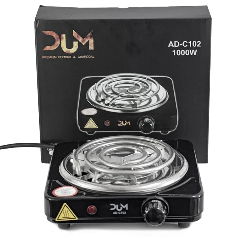 Dum kolenbrander 1000 Watt met gloeidraad - shisha kolen aansteken
