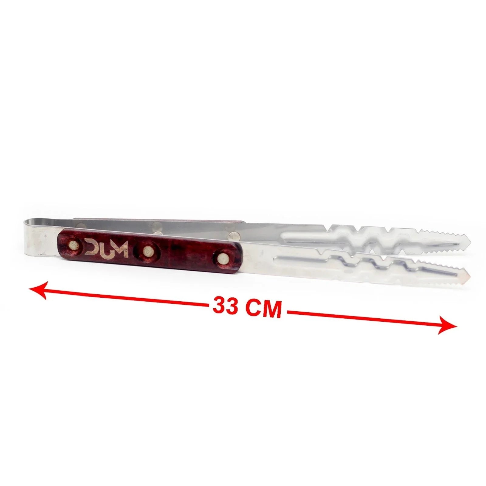 Dum Kolentang XL 33 cm - zijaanzicht met afmetingen van de waterpijp kolentang