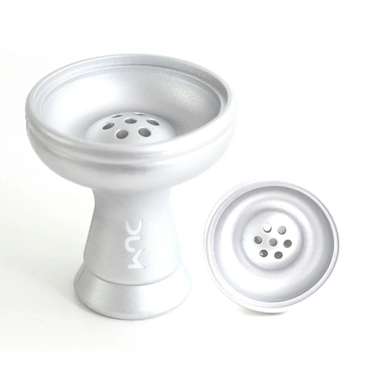 Dum Los Silicone Vortex shisha tabakskop zilver, onbreekbaar siliconen, 150 gram