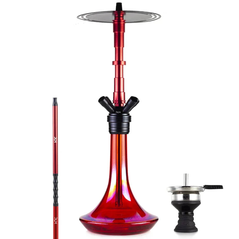 DUM Magnum 2.0 Large shisha in rood - complete waterpijp set met tabakskop