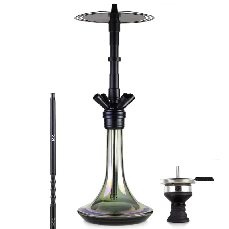 Dum Magnum 2.0 Large zwarte shisha vaas - zijaanzicht dikwandig glas