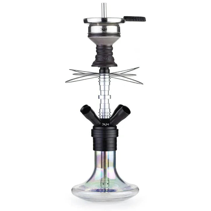 Dum Magnum 2.0 Mini waterpijp zilver - compacte shisha met aluminium rookkolom