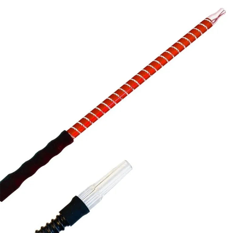 Dum Marrakech Pro waterpijp slang set in rood - shisha slang 190 cm met aluminium mondstuk