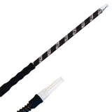 Dum Marrakech Pro waterpijp slang set in zwart - siliconen shisha slang 190 cm met aluminium handvat