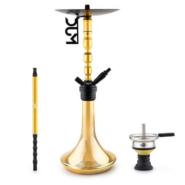 Dum Metropole waterpijp goud - luxe shisha in gouden kleur