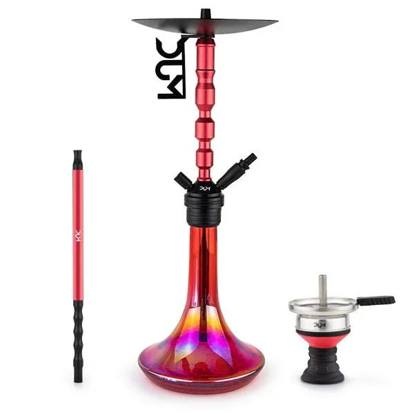 Dum Metropole waterpijp in rood - shisha 72 cm compleet
