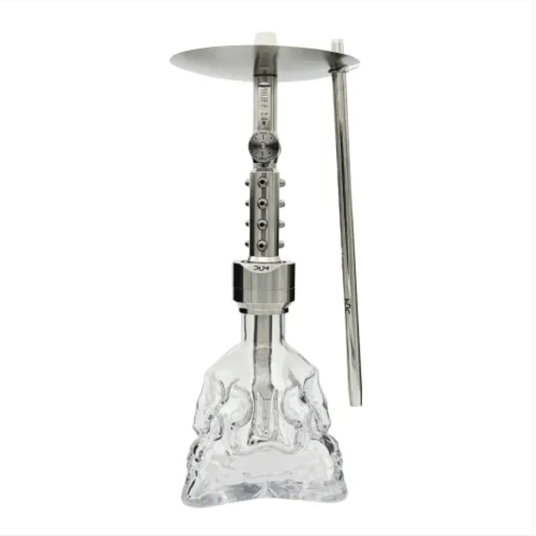 DUM Phillip P Silver Flame waterpijp zilver vlamdesign 60 cm complete shisha set