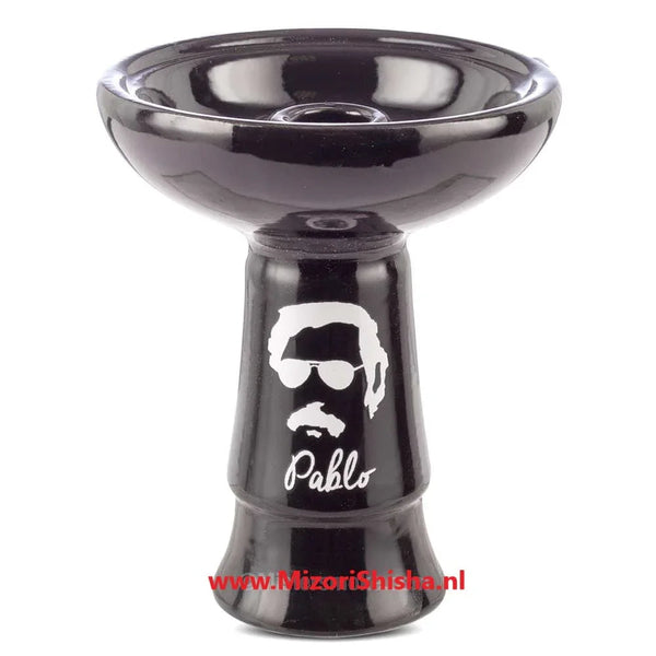 Dum Phunnel waterpijp tabakskop Pablo Escobar Black Edition zwart keramiek vooraanzicht