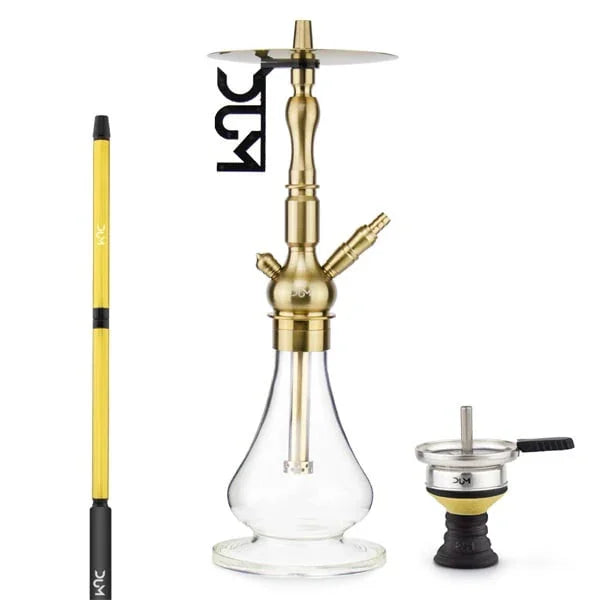 Dum Piccolo Ram Gold transparant variant - complete shisha set zijaanzicht