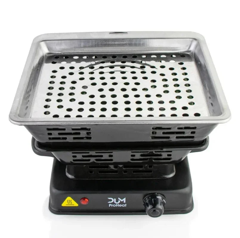 DUM PROHEAT 2000W waterpijp koolstarter in gebruik met natuurkolen