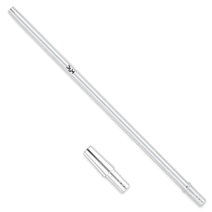 Dum shisha mondstuk Aluminium Slim zilver - waterpijp mondstuk 35 cm zilver