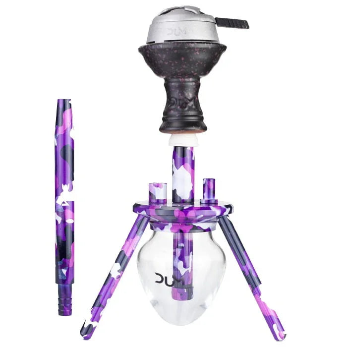 Dum Spinne Camouflage shisha paars - complete waterpijp set met brohood tabakskop