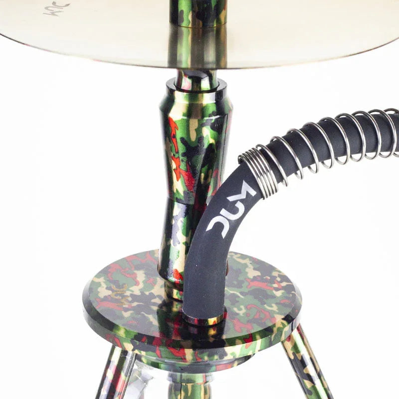 Dum Spinne Skull Gold Camouflage complete set met slang, tabakskop en draagtas