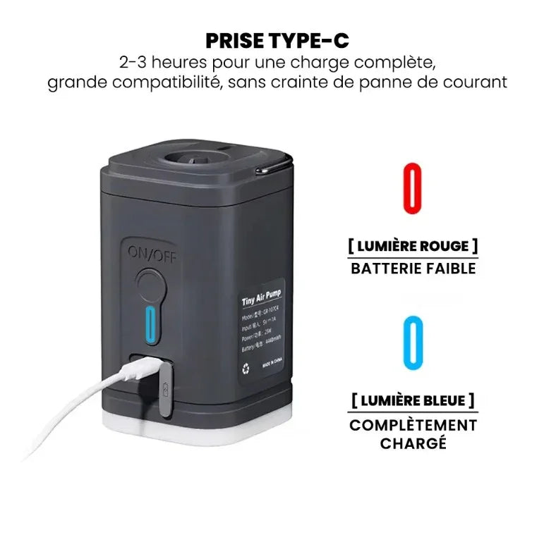 DUM Square elektrische waterpijp pomp met oplaadkabel verbonden