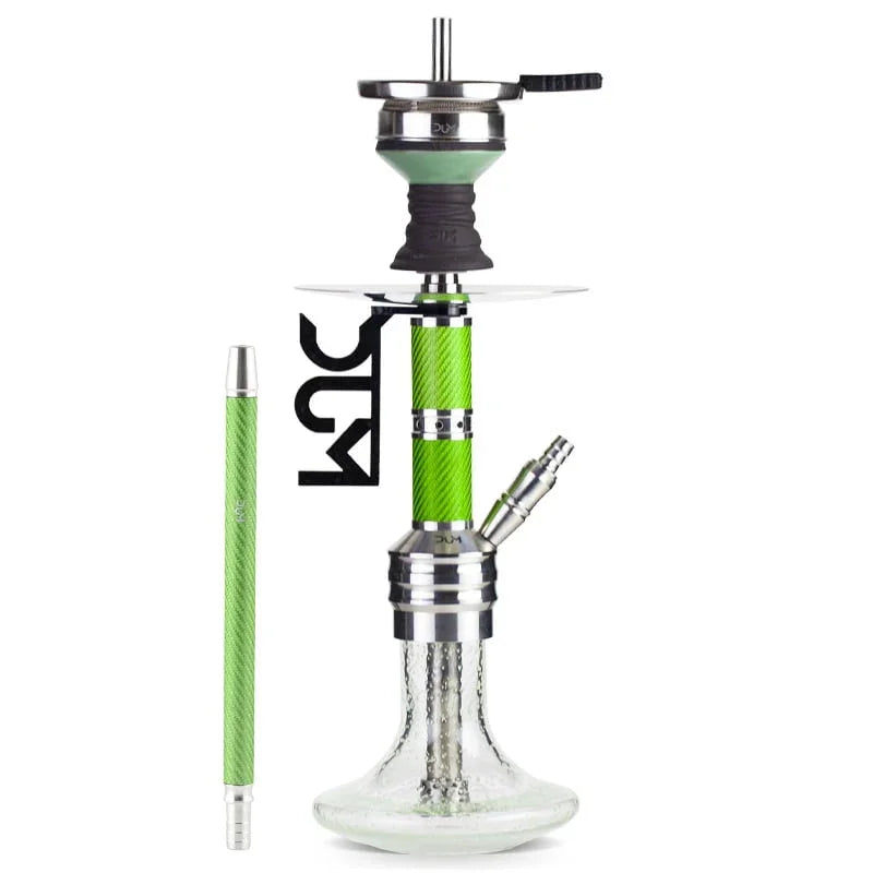 Dum SS17 Buffer shisha in groen glow kleur, 40 cm hoog, complete set inclusief tabakskop