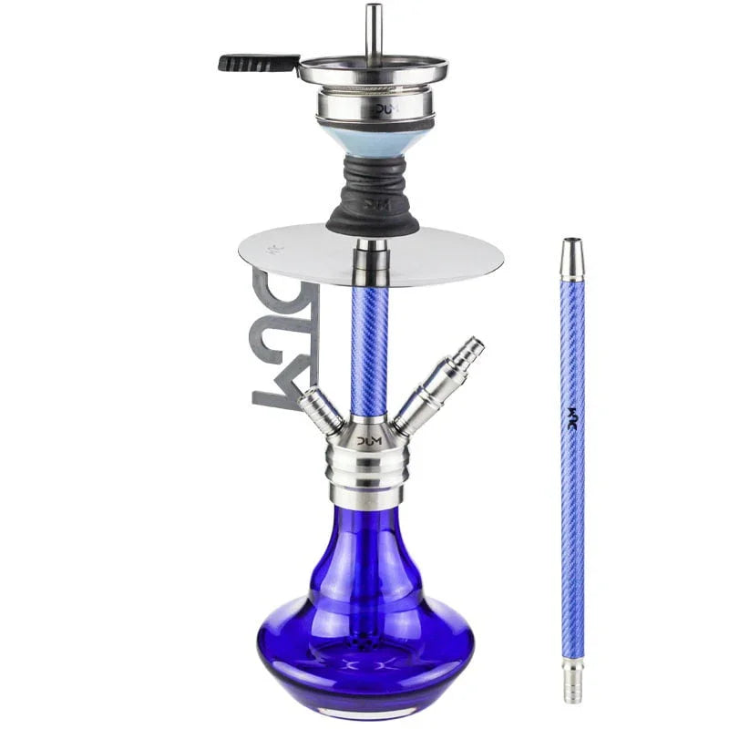 Dum SS19 Cute Carbon waterpijp in blauw - complete shisha set met diffuser en tabakskop