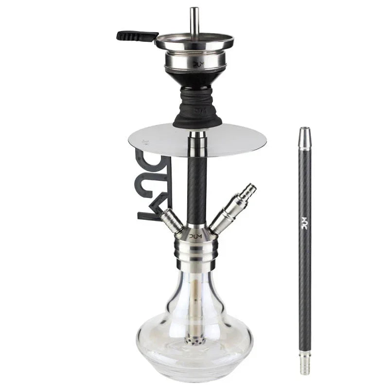 Dum SS19 Cute Carbon waterpijp zwart - strakke compacte shisha met carbon look