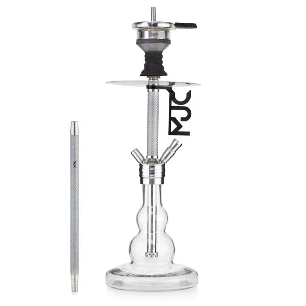 Dum SS24 Bubble Carbon shisha transparante versie - bubble-vaas van dik glas