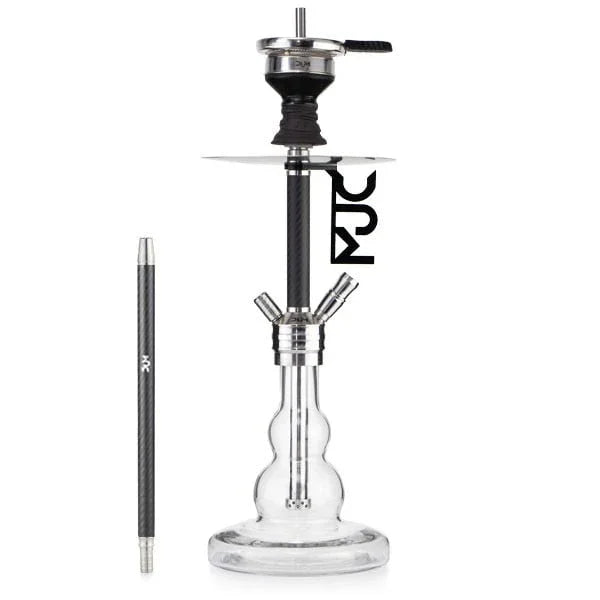 Dum SS24 Bubble Carbon waterpijp in het zwart - complete shisha set van carbon en roestvrij staal