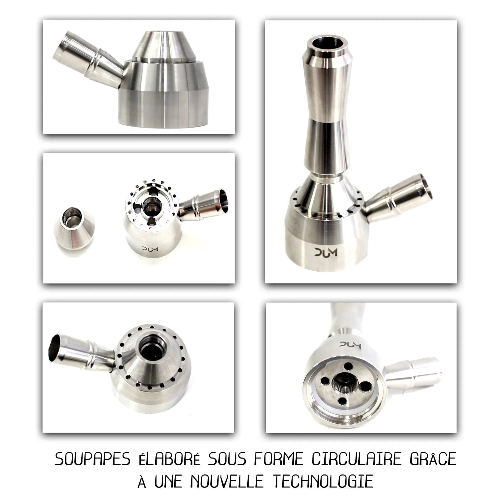Dum SS60 Shutter shisha set met alle losse onderdelen uitgelegd