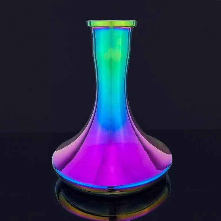 Dum SS69 Kazan Large Gold complete shisha waterpijp opgesteld - rainbow en goud
