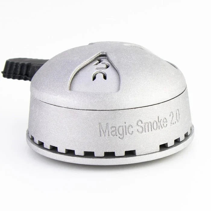 Dum Travel Box Zwart met Kaloud Magic Smoke 2.0 HMD op de waterpijp tabakskop