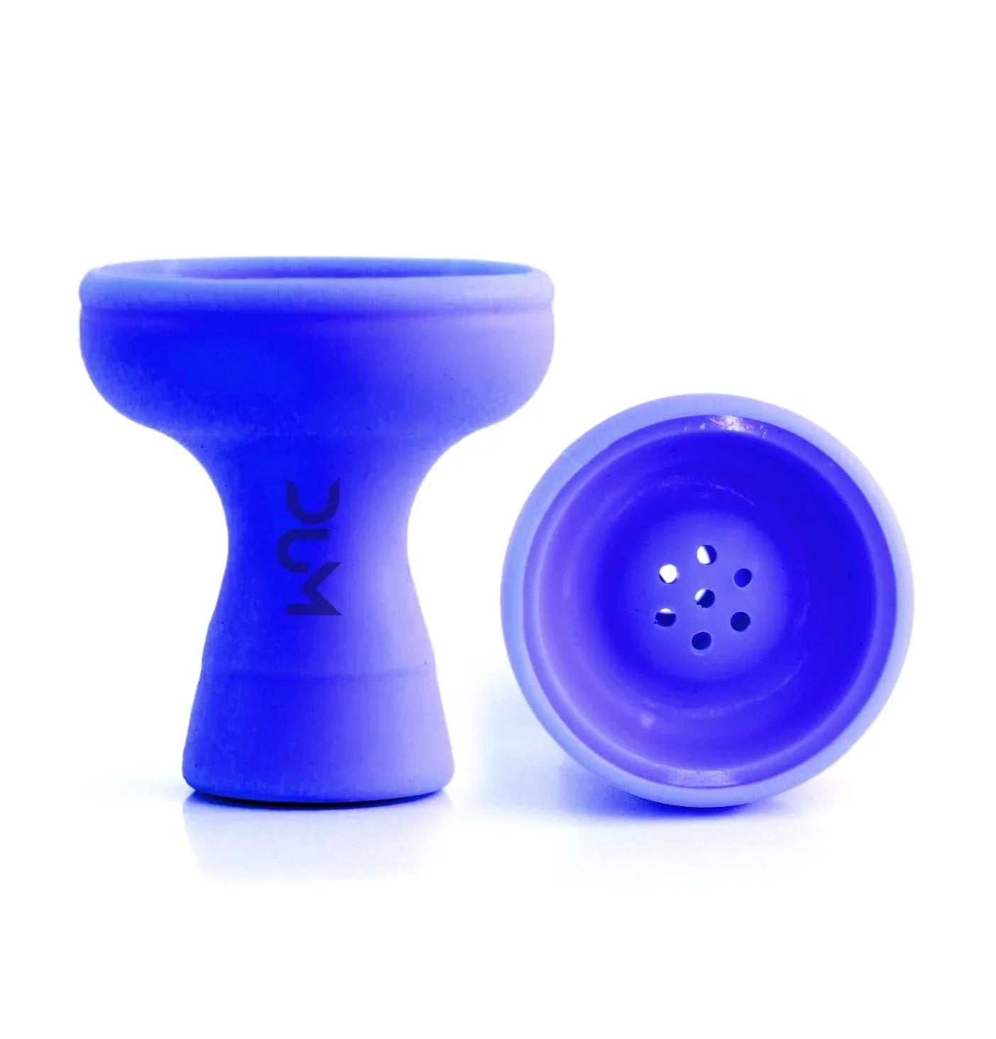 Dum Vortex siliconen waterpijp tabakskop blauw, Vortex-ontwerp, 8 cm diameter