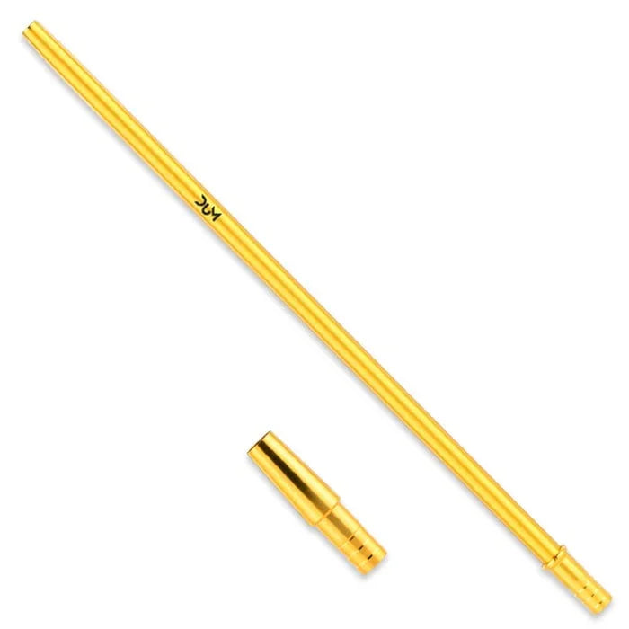 Dum waterpijp mondstuk Aluminium Slim goud - 35 cm aluminium shisha mondstuk