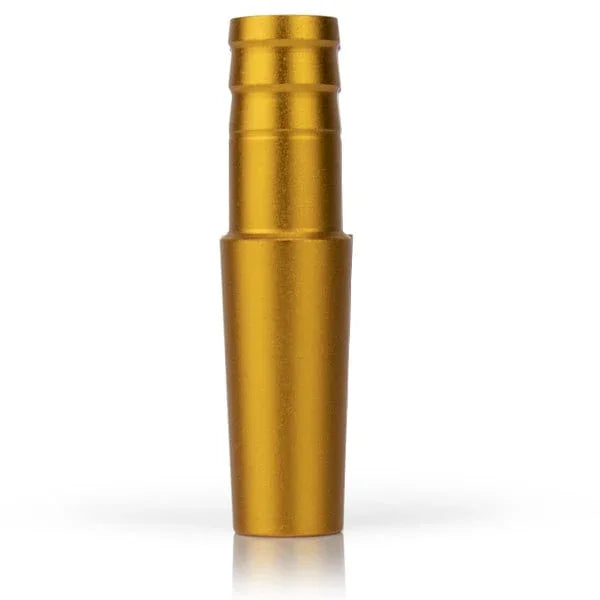 Dum waterpijp slang adapter in goud - past op alle siliconen shisha slangen