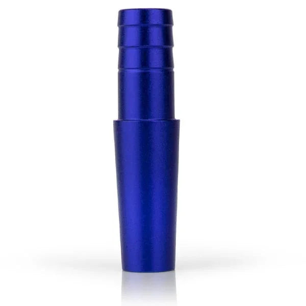 Dum waterpijp slang eindstuk in blauw van roestvrij staal