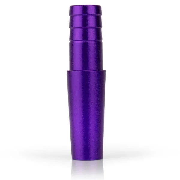 Dum waterpijp slang eindstuk in paars - roestvrij stalen connector