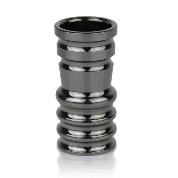 Dum waterpijp slangaansluiting glanzend zwart - aluminium adapter voor shisha
