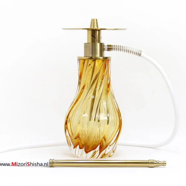 El Nefes Meets Oduman Dream M1 Gold waterpijp - goudkleurige shisha met kristallen vaas