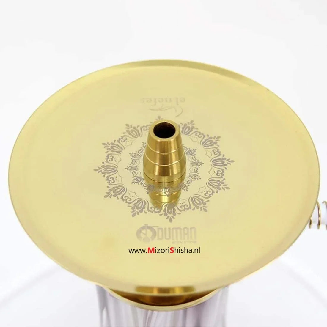 El Nefes Meets Oduman Dream M2 Gold White waterpijp met asbak - vergelijkbaar luxe shisha model