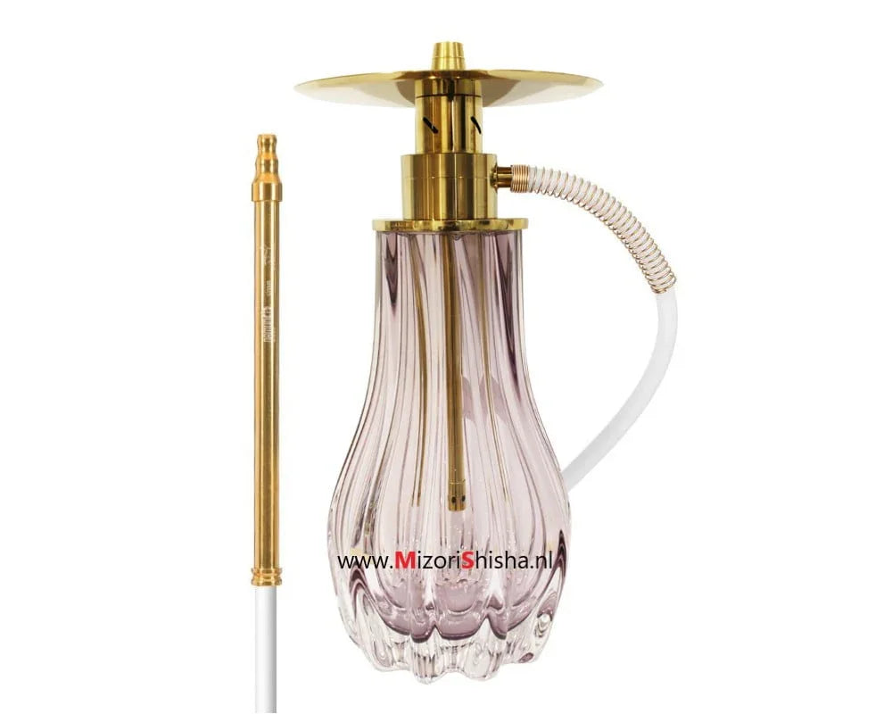 El Nefes Oduman Dream M1 Pink waterpijp complete set zijaanzicht roestvrij staal