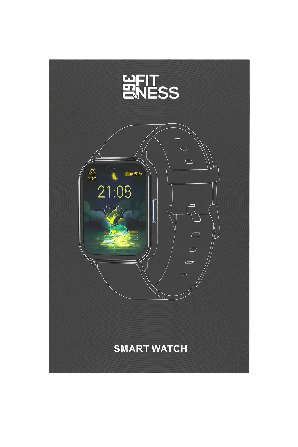 Exclusive Fitness 360 Smartwatch - slank sporthorloge met gezondheids- en activiteitsmonitoring, helder kleurendisplay