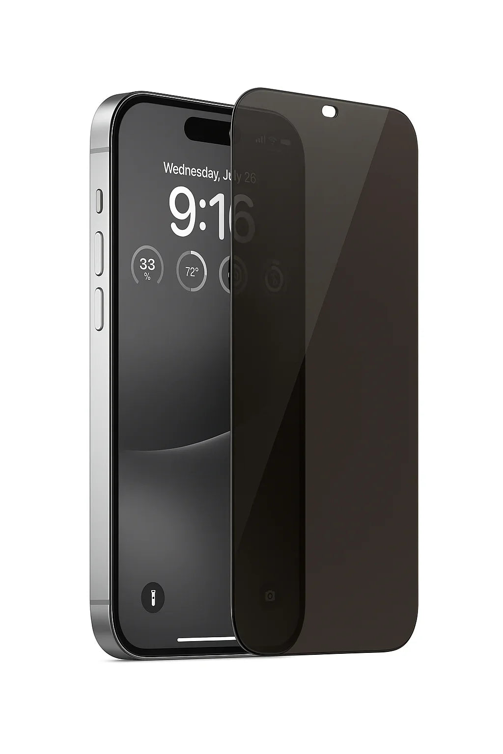 Exclusive iPhone 15 privacy screen protector van 9H gehard glas met anti-kijk filter tegen meekijkers
