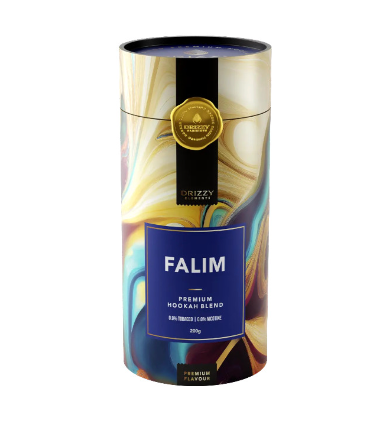 Falim tabak Drizzy Elements 200 gram - nicotinevrije shisha tabak met frisse kauwgom-stijl smaak in hersluitbare pot