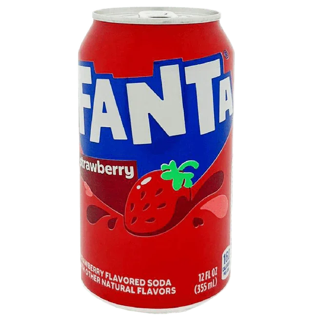 Fanta Strawberry USA 355ml blik - Amerikaanse aardbeienfrisdrank importproduct