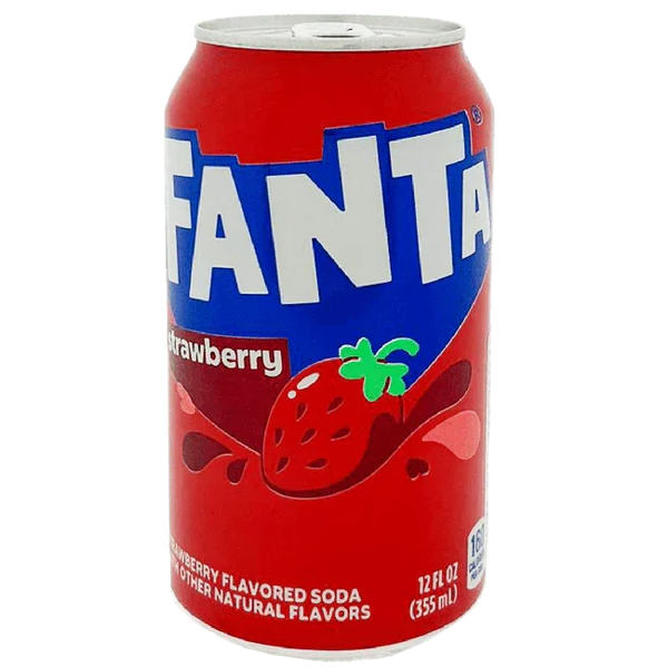 Fanta Strawberry USA 355ml blik - Amerikaanse aardbeienfrisdrank importproduct