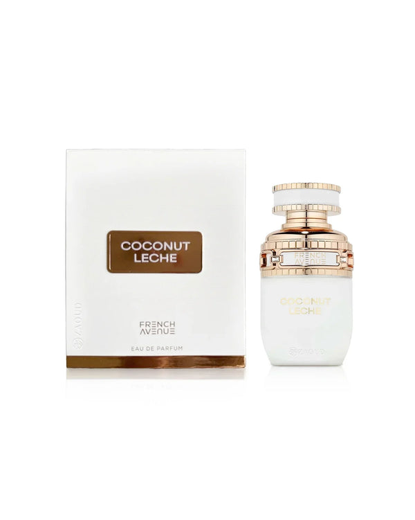 French Avenue Coconut Leche eau de parfum - fles en doos op witte achtergrond