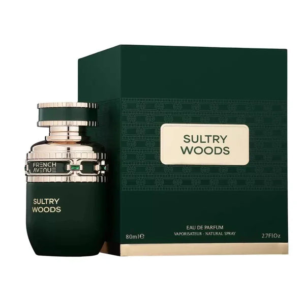 French Avenue Sultry Woods Eau de Parfum fles - houtachtige geur met amber, vanille en musk