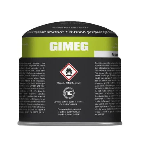 GIMEG Butaan Gas Flesje 190 gram voor shisha kolenbrander op gas