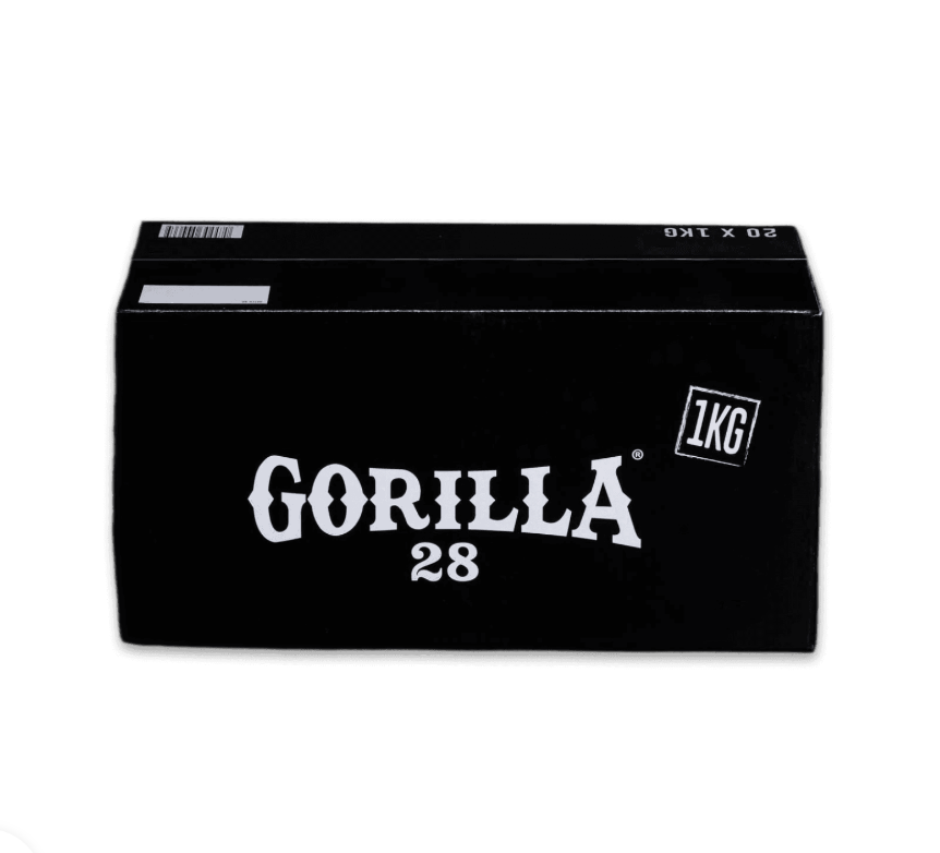 Gorilla kolen 28mm 1KG natuurlijke kokosnoot shisha kolen in kubusvorm op witte achtergrond