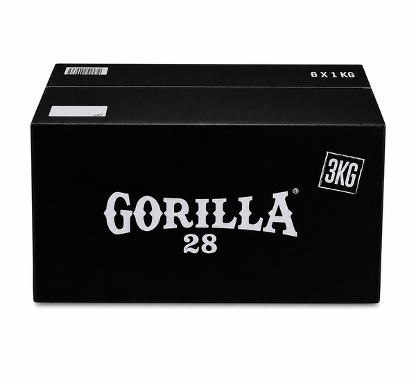 Gorilla kolen 28mm 3KG kubusvormige natuurlijke kokosnoot waterpijp kolen in verpakking