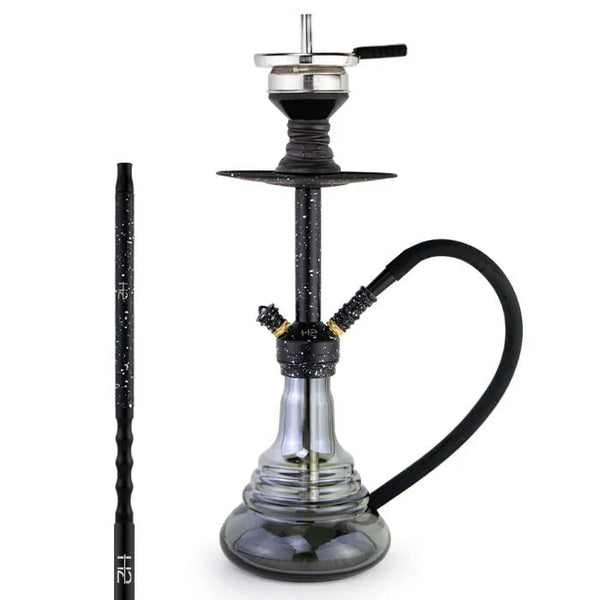 H2 352 Camouflage waterpijp 51 cm zwart - complete shisha set met siliconen slang