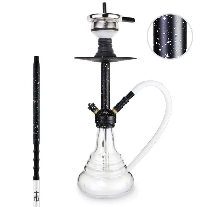 H2 352 Camouflage waterpijp transparant - doorzichtige vaas complete shisha set